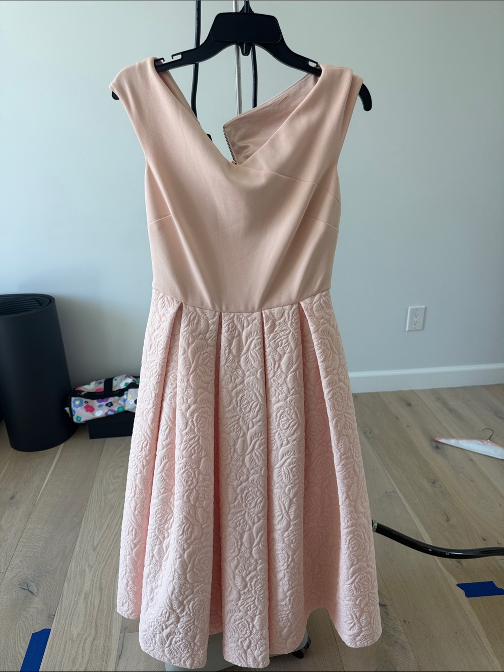 Ted Baker London Blush Pink Textured Midi Dress